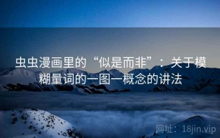 虫虫漫画里的“似是而非”：关于模糊量词的一图一概念的讲法