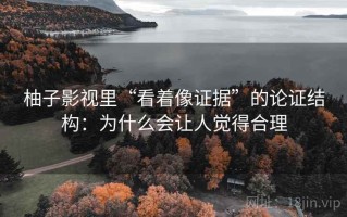 柚子影视里“看着像证据”的论证结构：为什么会让人觉得合理