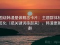 围绕韩漫屋做概念卡片：主题群体标签化（把关键词串起来），韩漫更新群