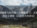 围绕蜂鸟影院做一次概念练习：主题是定义漂移（以小见大的讲法）
