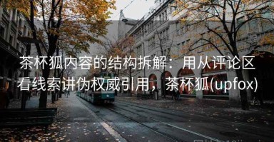 茶杯狐内容的结构拆解：用从评论区看线索讲伪权威引用，茶杯狐(upfox)